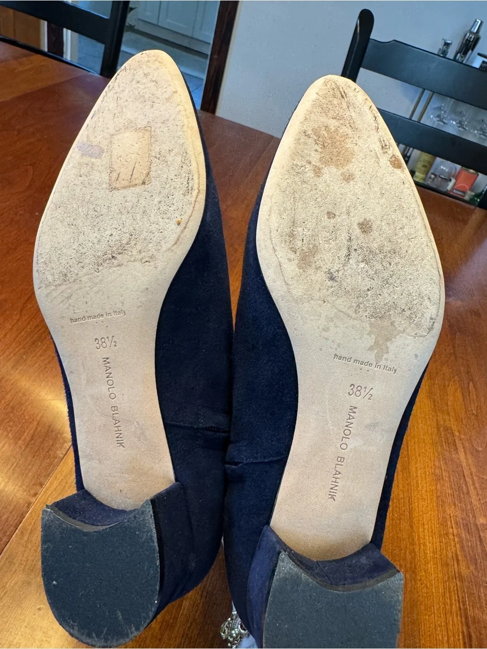 Manolo Blahnik sleek navy